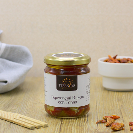 Peperoncini Farciti in ExtraVergine di Oliva gr200