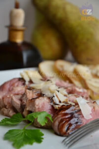 Tagliata con Insalatina Tiepida di Pere